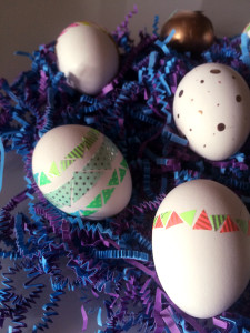 DIY Washi Tape Easter Egg Close Up