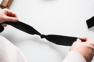 DIY Velvet Bow Hair Tie Step 2