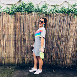 Rainbow trend: t-shirt dress