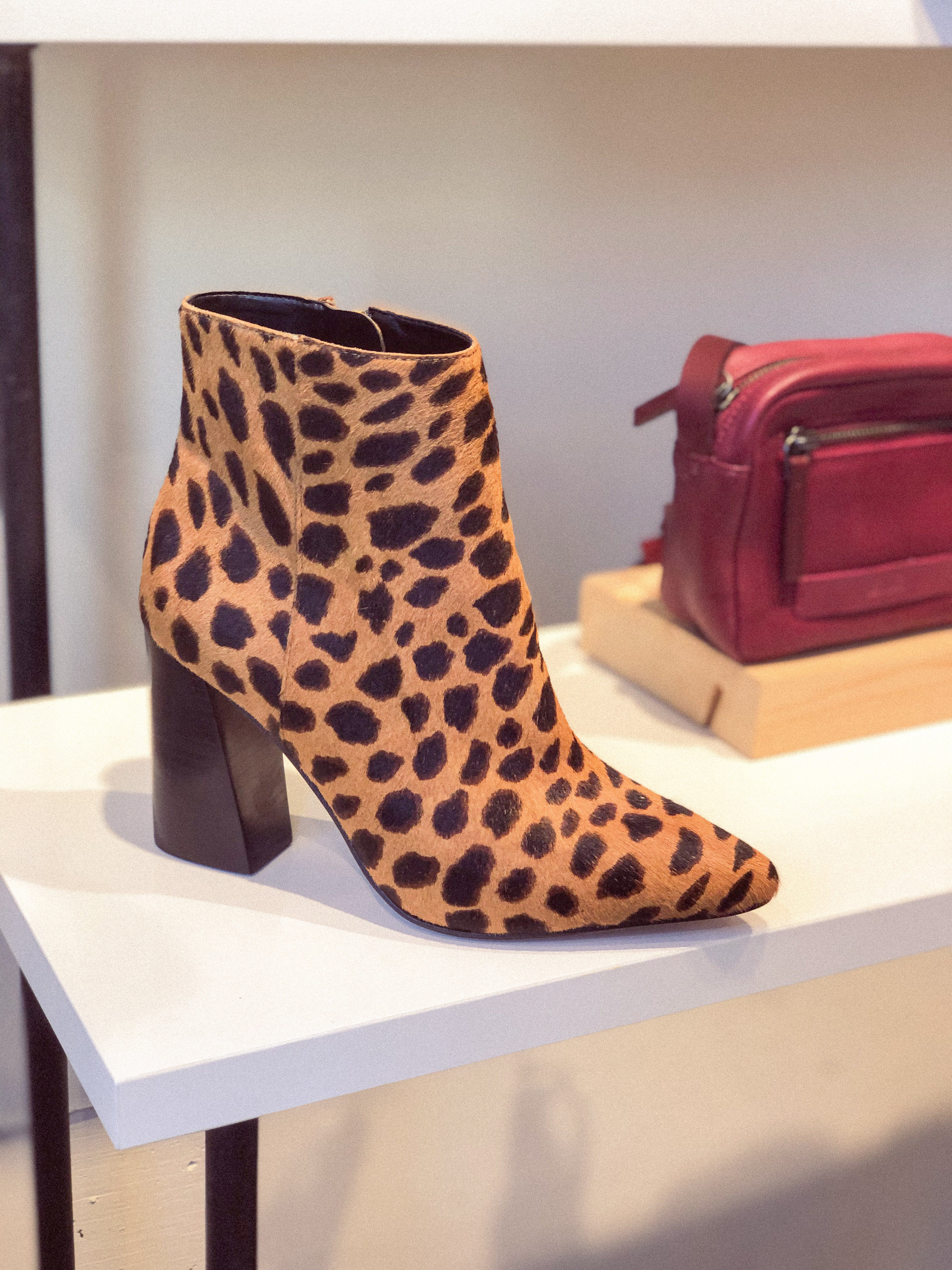 vince camuto leopard booties