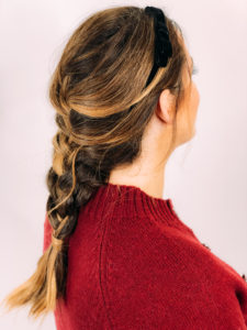 Holiday Party Look 1 - Braid Hair Side View