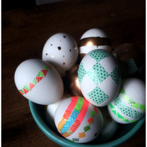 Weekend Reads Easter Egg IDeas - Washi Tape Easter Eggs