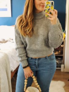 H&M Sweaters, grey cropped turtleneck, best fall sweaters, best fall sweaters under $50, affordable fall sweaters