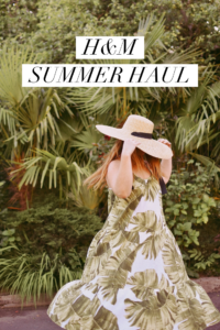 hm summer try-on, palm print, palm print dress