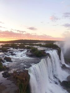 Iguazu Falls at sunrise